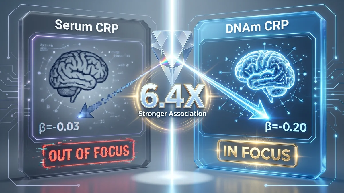 CRP Case Comparison: Serum protein vs DNA methylation